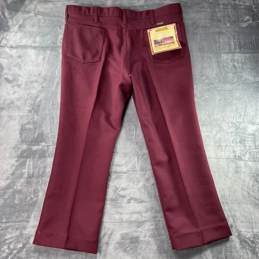 VTG Wrangler Wrancher Boot Jeans Mens 40x30 USA Made Red Regular Fit Pants NWT